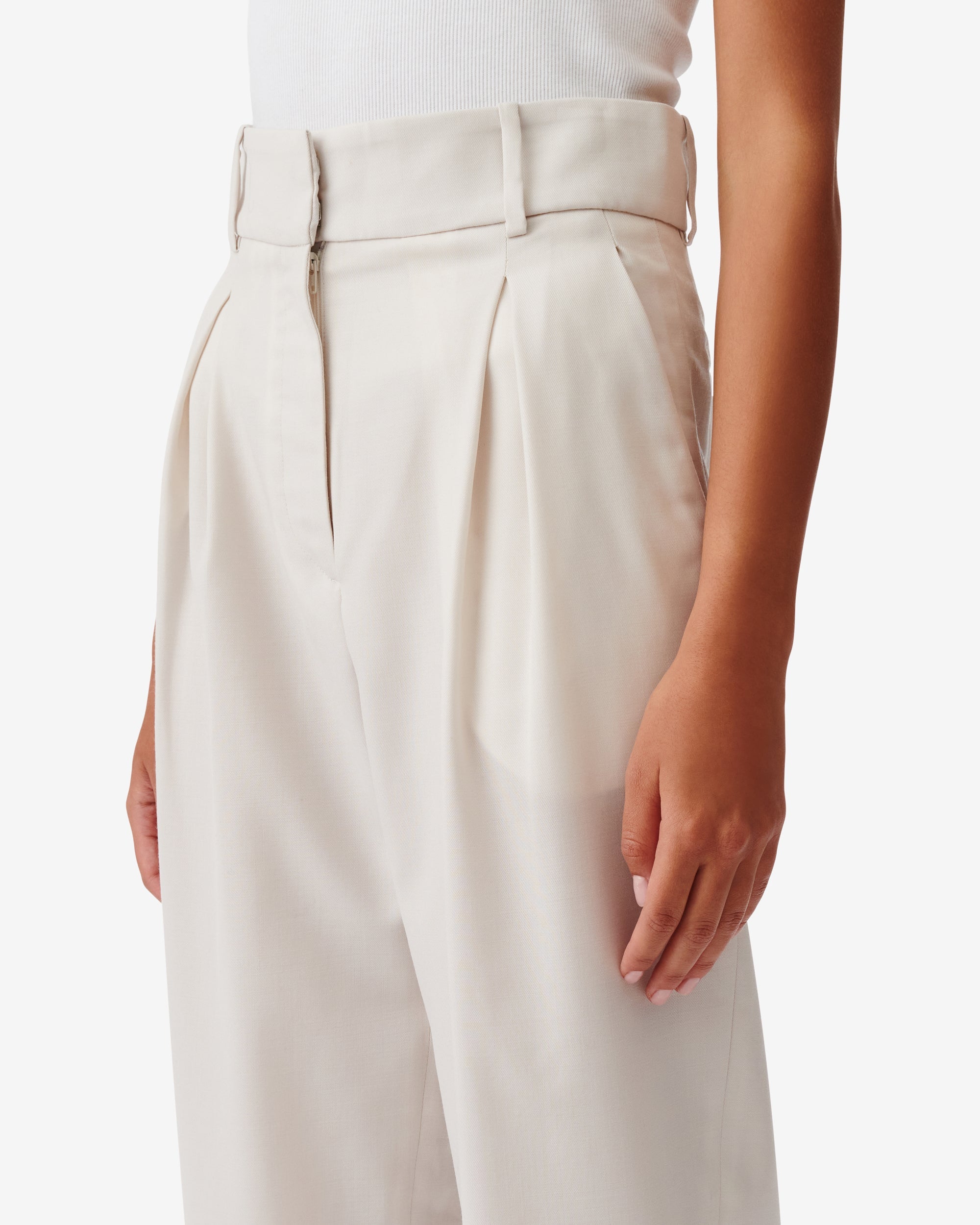 Motel wool trousers - Ecru