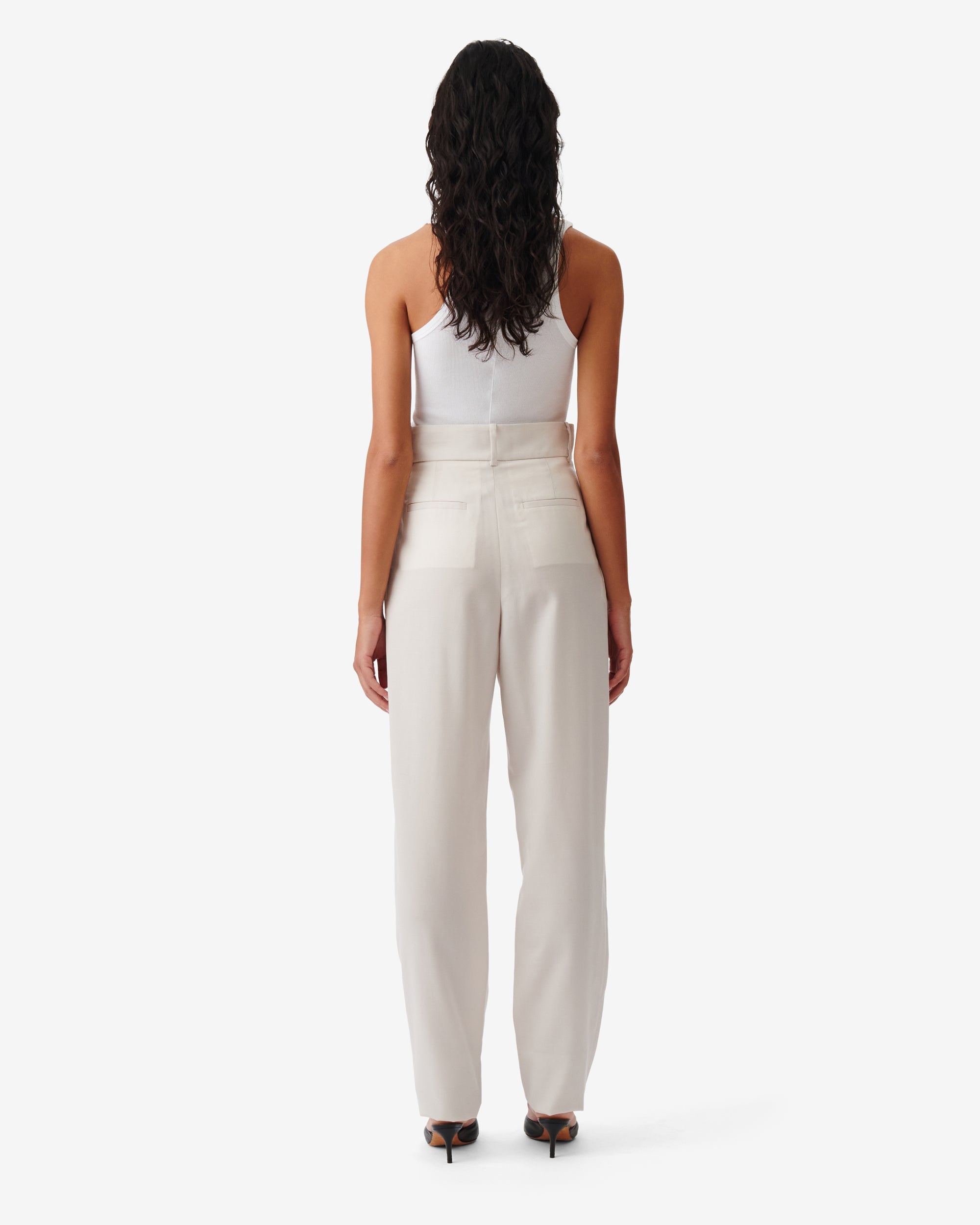 Motel wool trousers - Ecru