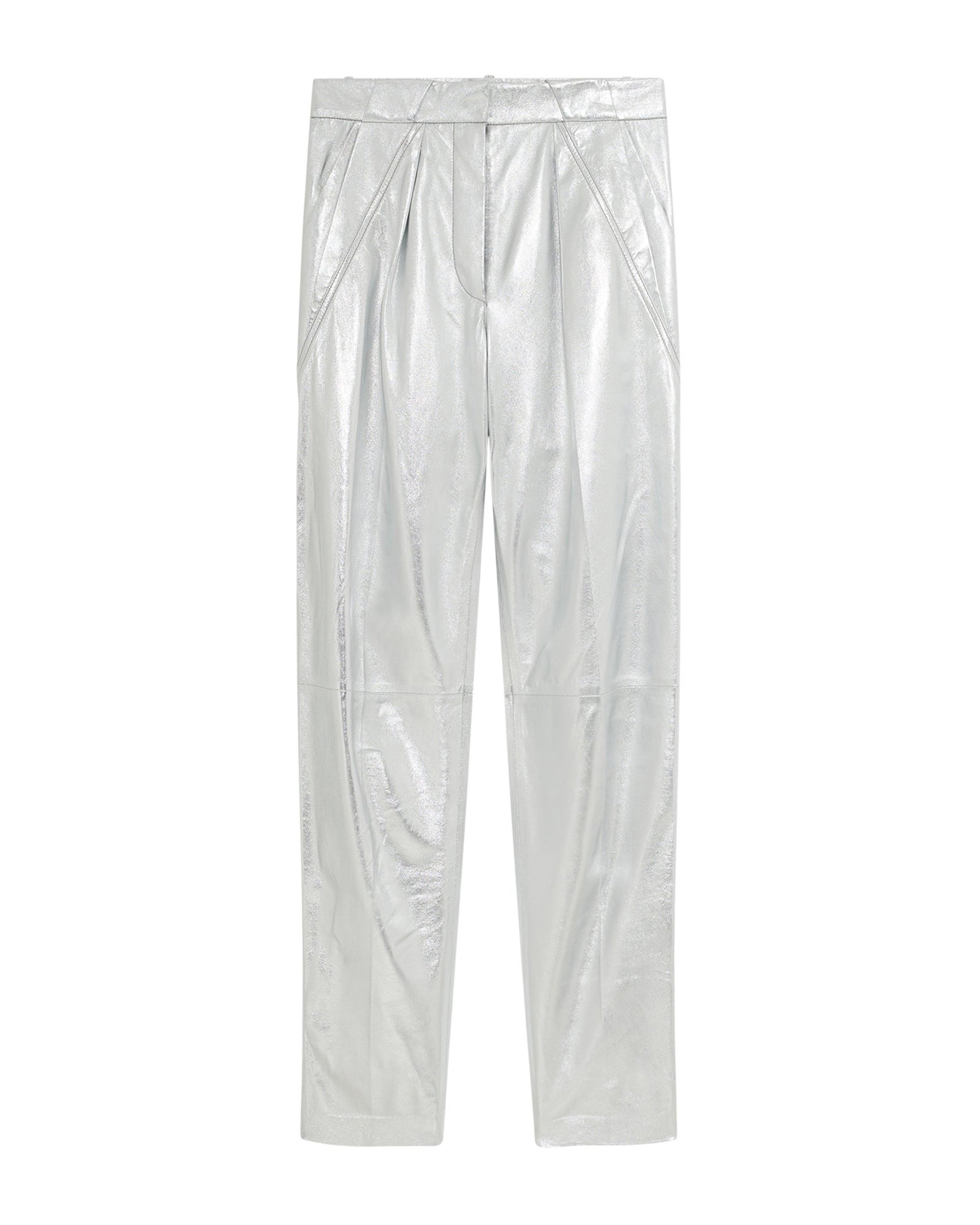 Nil trousers in leather - Silver