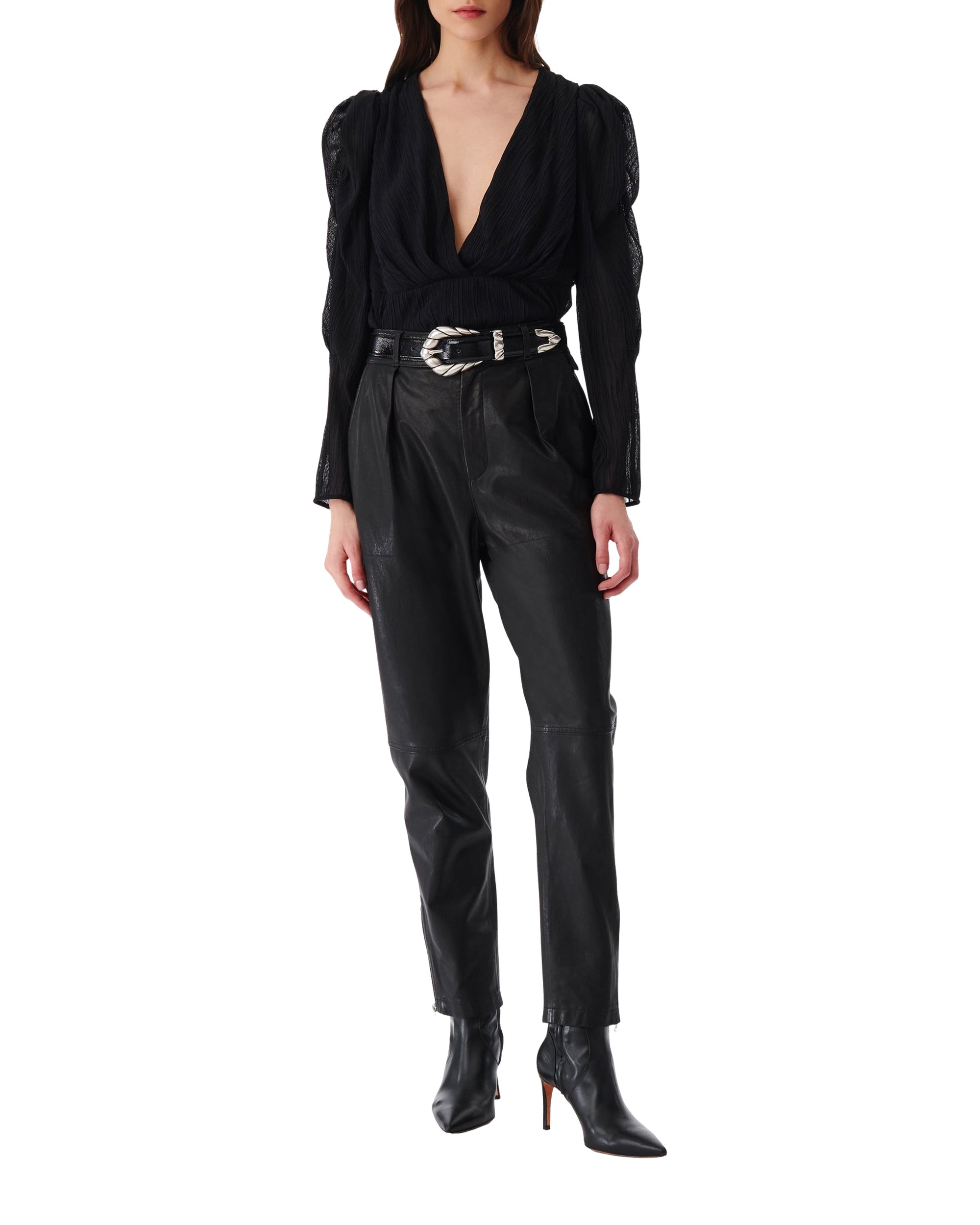 Stara leather trousers - Black