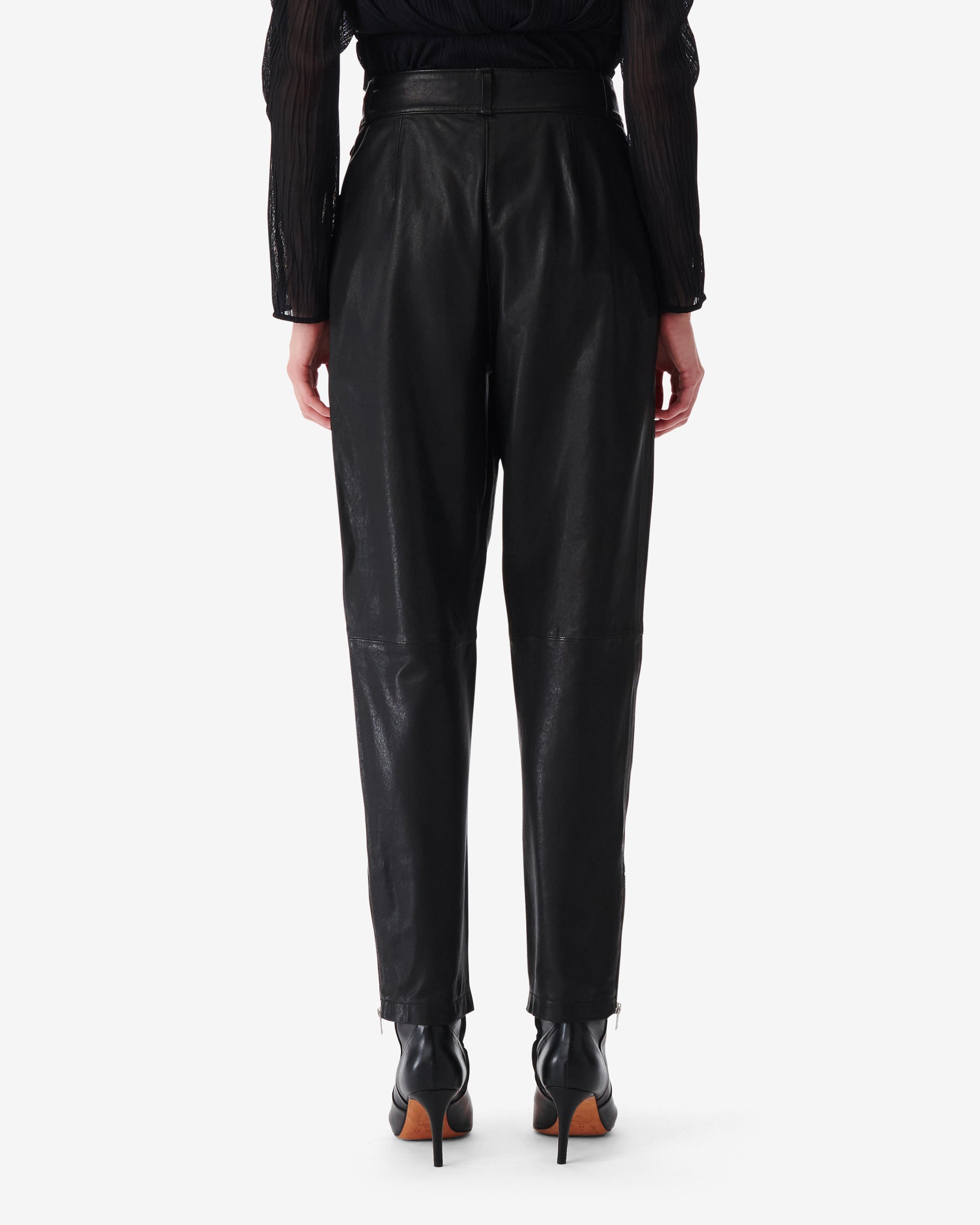 Stara leather trousers - Black