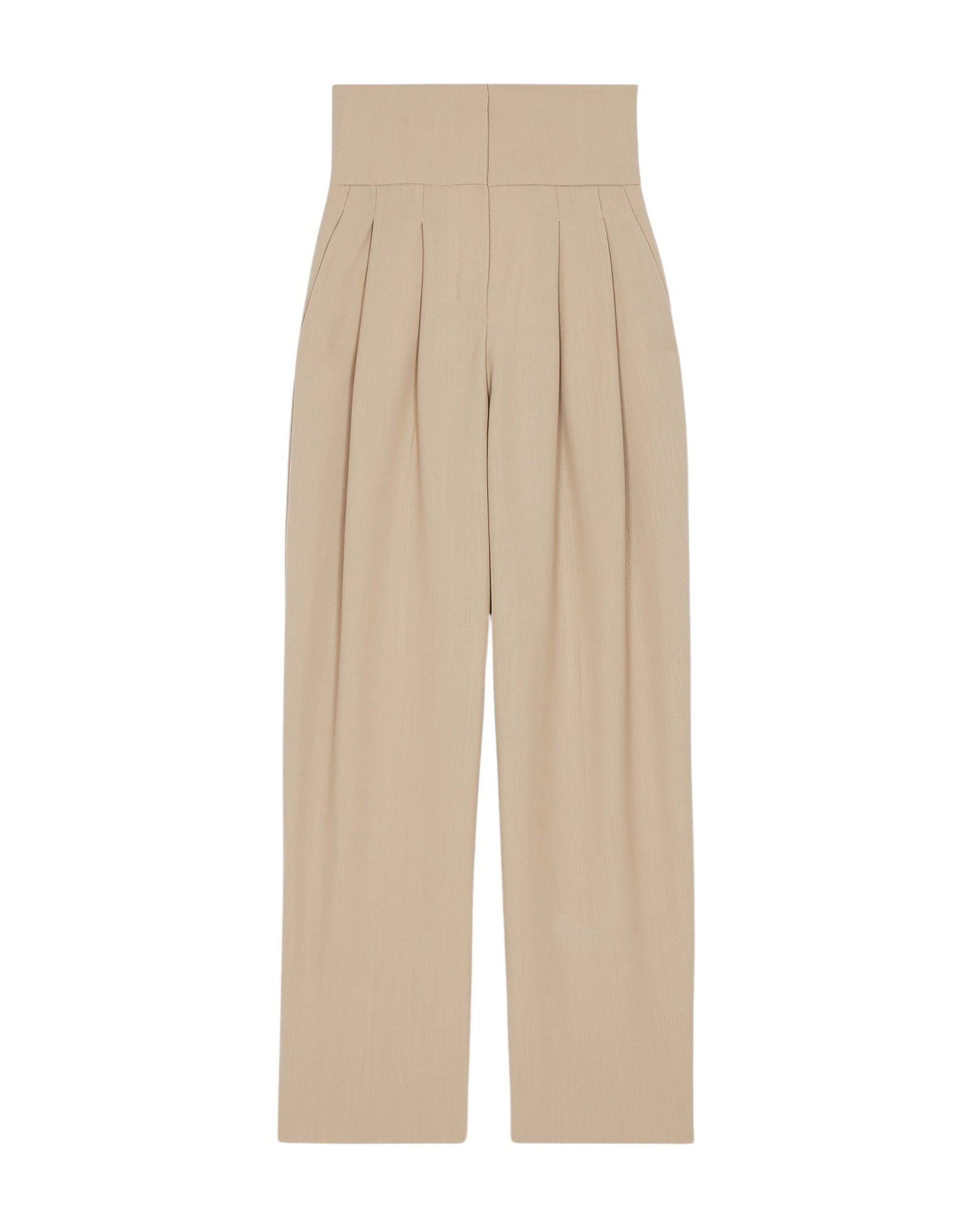 Udela wool trousers - Light Khaki