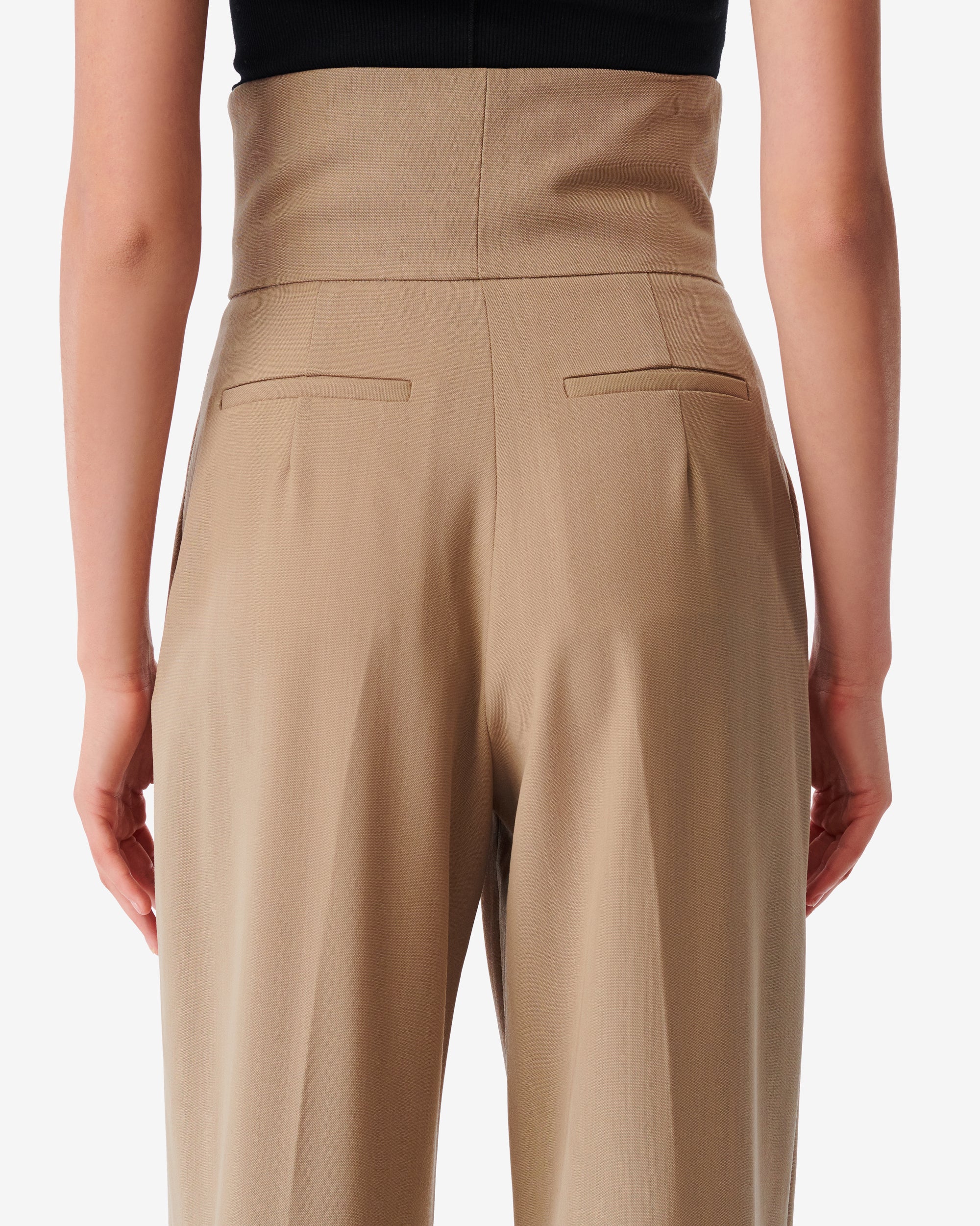 Udela wool trousers - Light Khaki