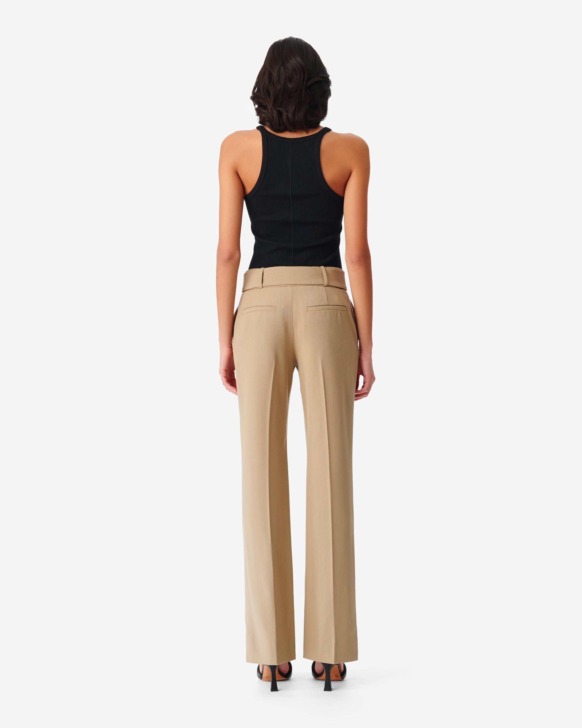 Ulma wool trousers - Light Khaki