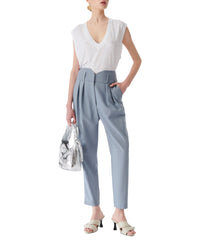 Yilo wool trousers - Stone Blue