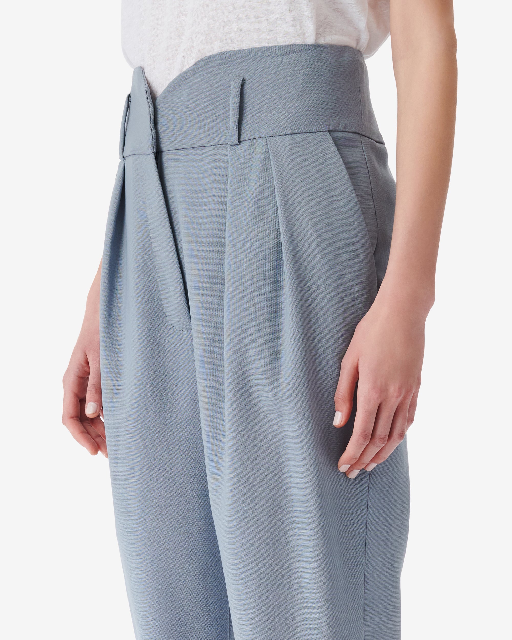 Yilo wool trousers - Stone Blue