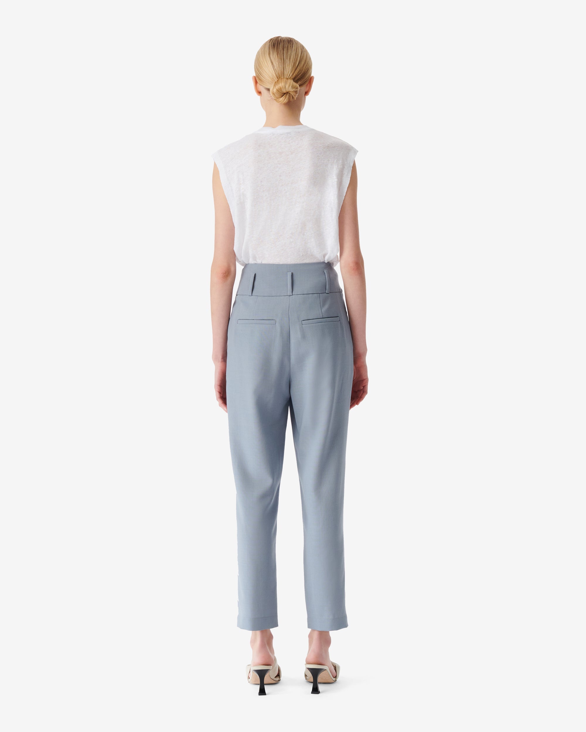Yilo wool trousers - Stone Blue