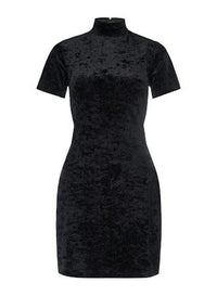 VELVET MINI DRESSBLACK
