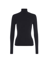 RIB TURTLENECKBLACK