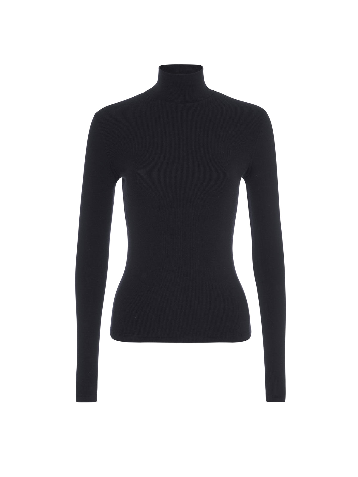 RIB TURTLENECKBLACK