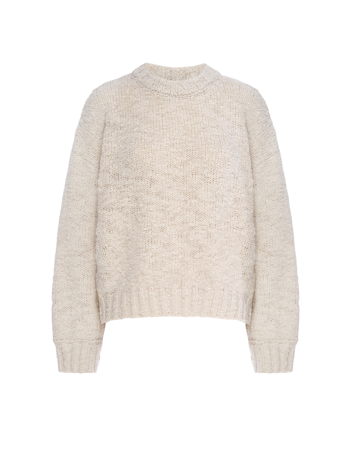BOUCLE CREWNECK SWEATERCREAM