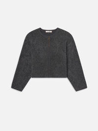 LOFTY CROCHET CARDIDARK HEATHER GREY