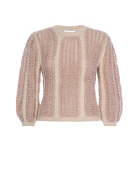 FEMME CABLE MIX SWEATERBLUSH MULTI