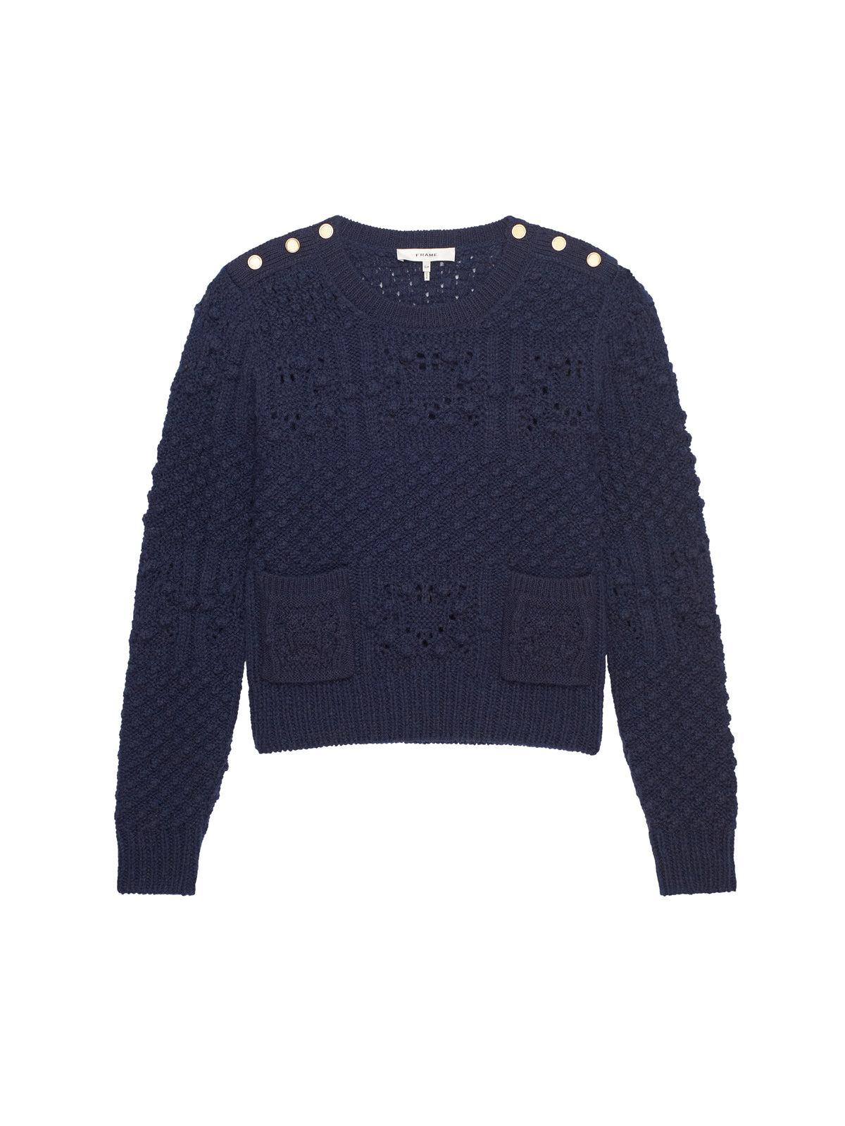 PATCH POCKET SWEATERNAVY