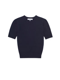 CASHMERE GATHERED SWEATERNAVY