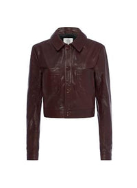 BUTTON FRONT JACKETSYRAH RED