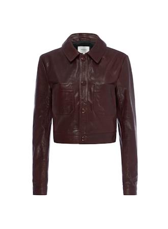 BUTTON FRONT JACKETSYRAH RED