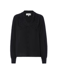 LACE COLLAR BLOUSEBLACK