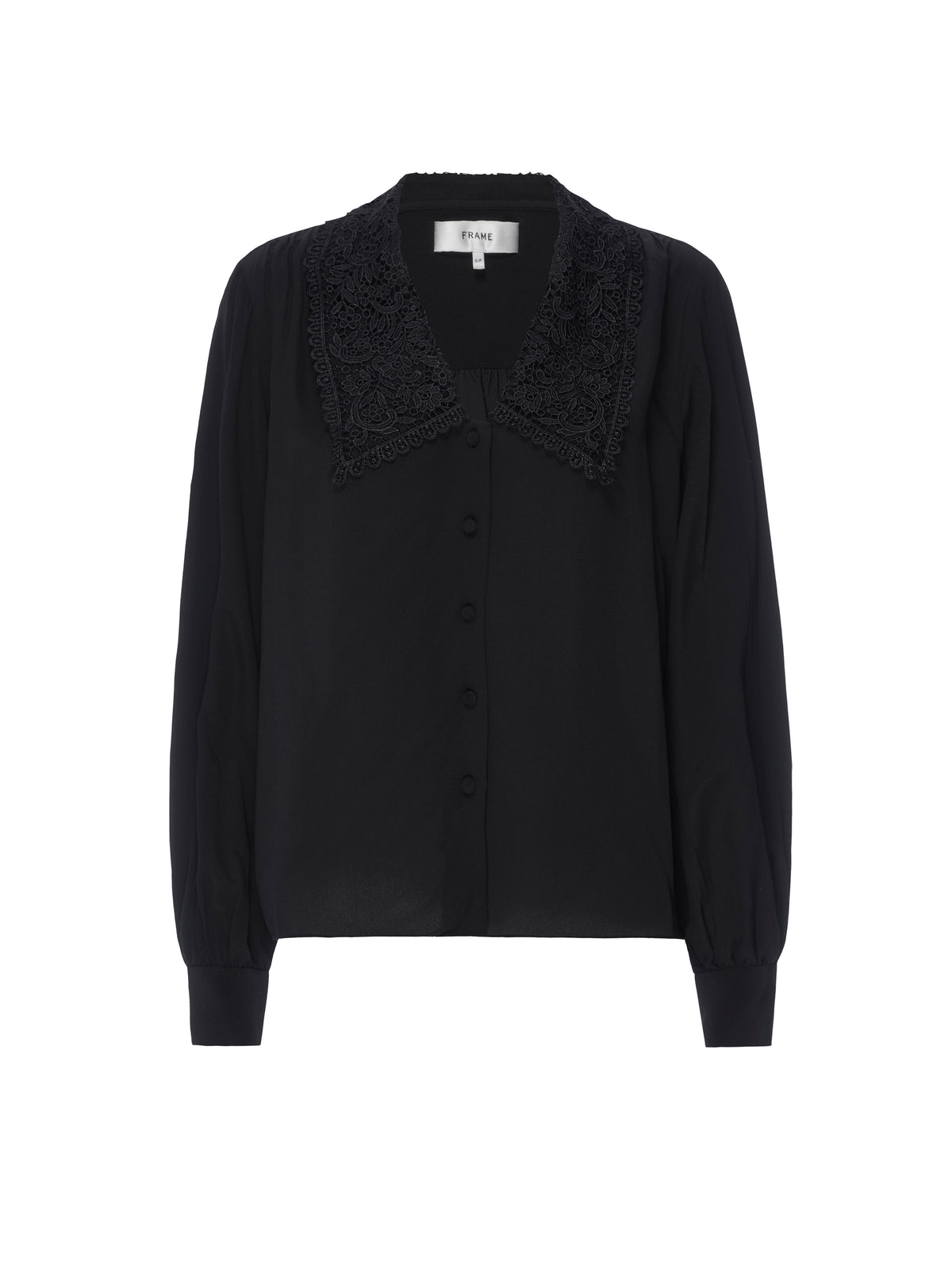 LACE COLLAR BLOUSEBLACK