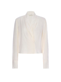 SHAWL COLLAR BLOUSECREAM
