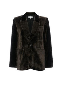 SLIM VELVET BLAZERESPRESSO