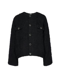 COCOON SHORT COATBLACK MULTI