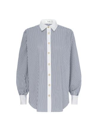 THE BORROWED SHIRTDARK CHAMBRAY MULTI