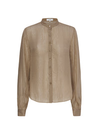 COLLARLESS LUREX BLOUSECHAMPAGNE MULTI