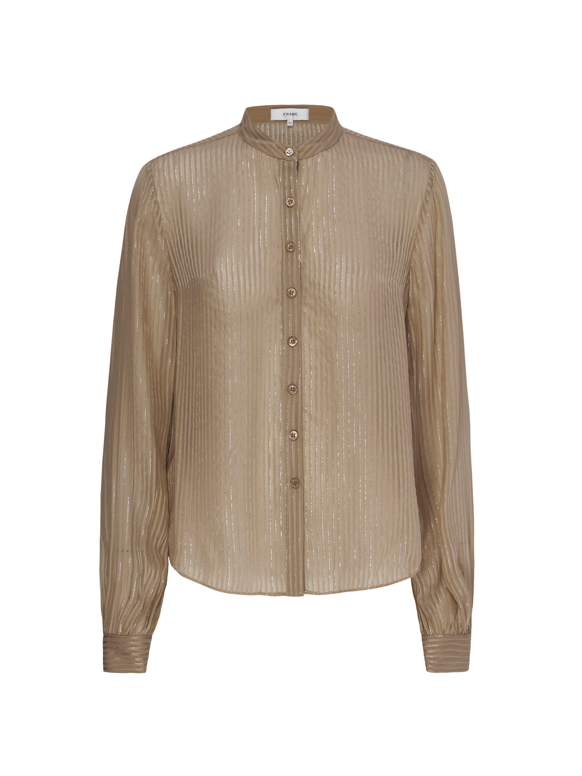 COLLARLESS LUREX BLOUSECHAMPAGNE MULTI