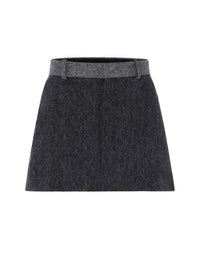 TWEED SUITING SKIRTCHECK MULTI
