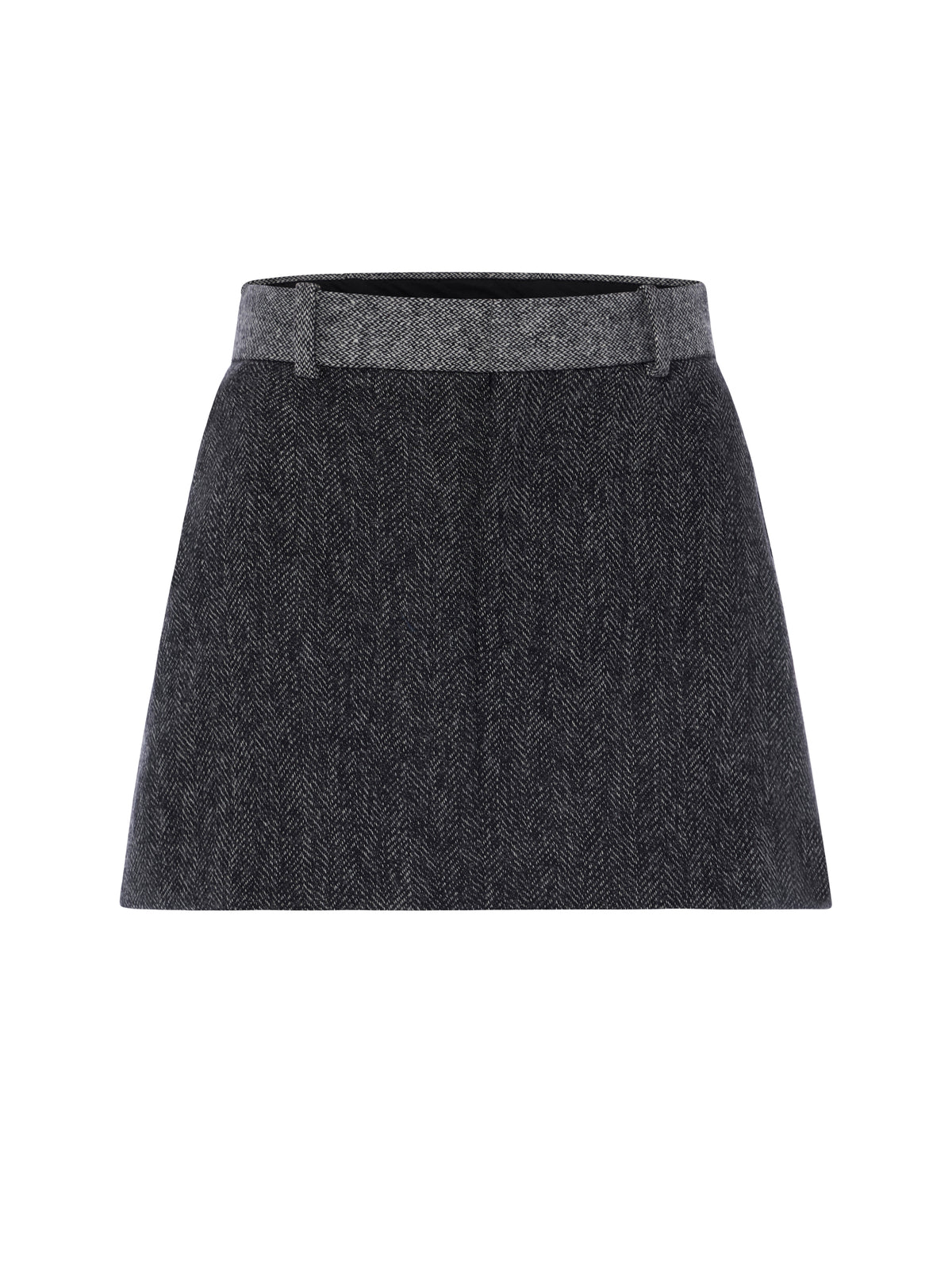 TWEED SUITING SKIRTCHECK MULTI