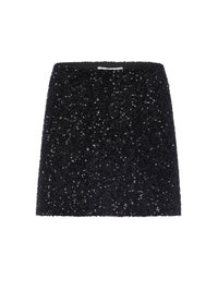 SEQUIN MINI SKIRTBLACK