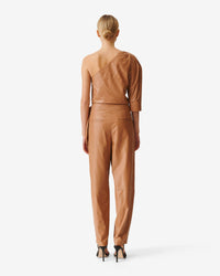 Juna jumpsuit in leather - Fudge