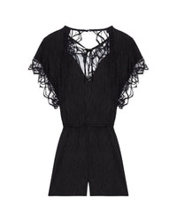 Haku short-suit in silk blend - Black
