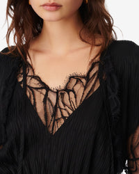 Haku short-suit in silk blend - Black