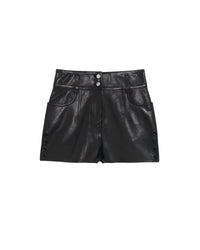 Adil leather shorts - Black