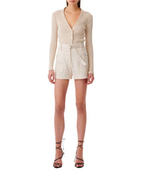 Aster shorts in linen mix - Cream
