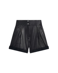 Dana leather shorts - Black