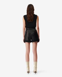 Dana leather shorts - Black