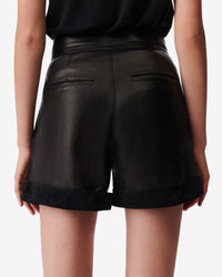 Dana leather shorts - Black