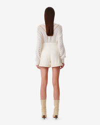 Dana shorts in leather - Natural White