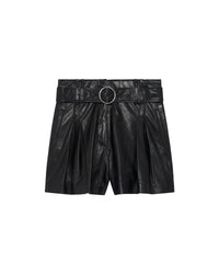 Paoli leather shorts - Black