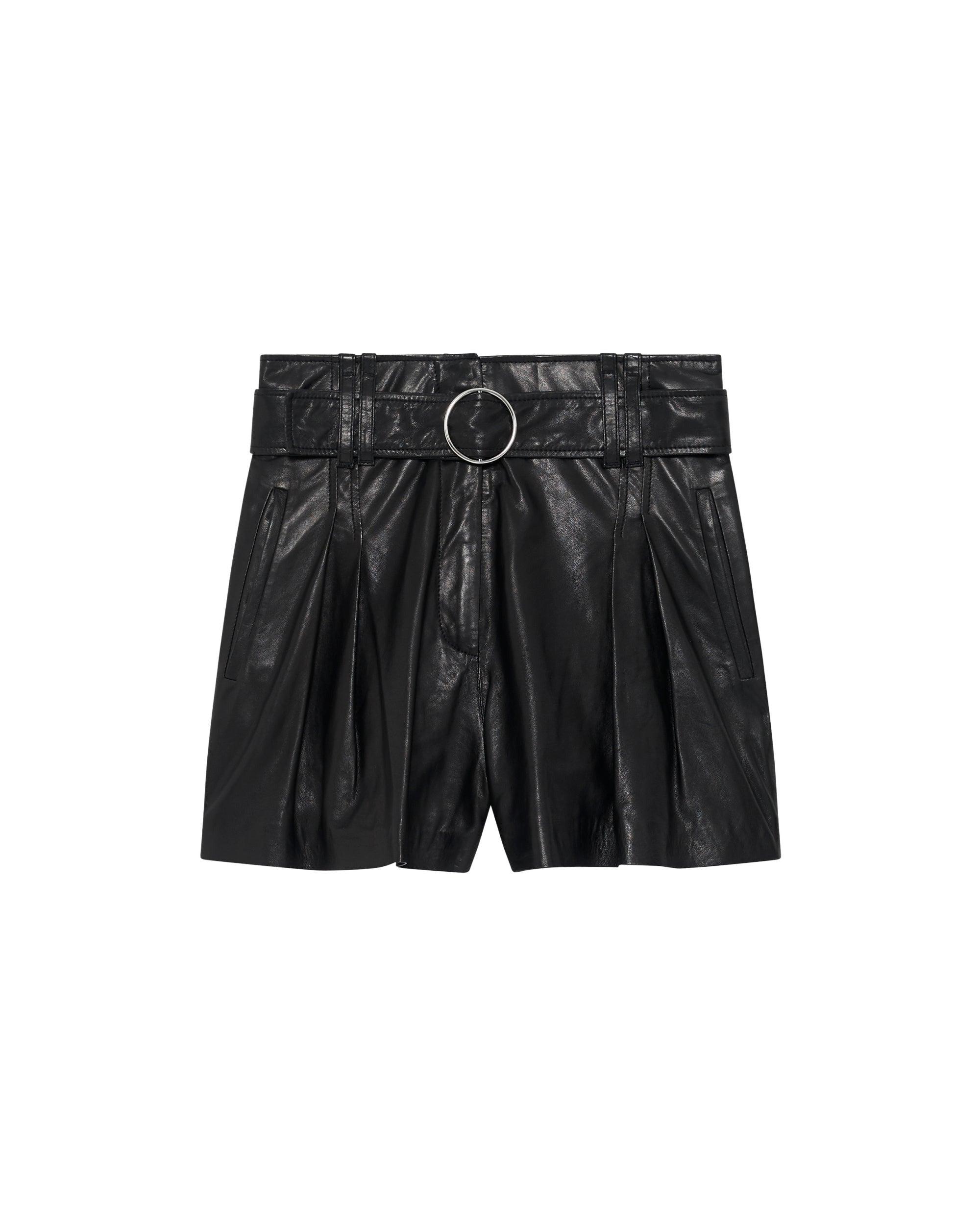 Paoli leather shorts - Black