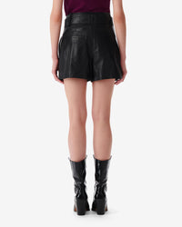 Paoli leather shorts - Black