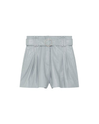Paoli leather shorts - Light Grey
