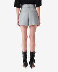 Paoli leather shorts - Light Grey