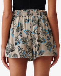 Sival silk blend shorts - Beige Multico