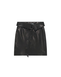 Angelica skirt in leather - Black