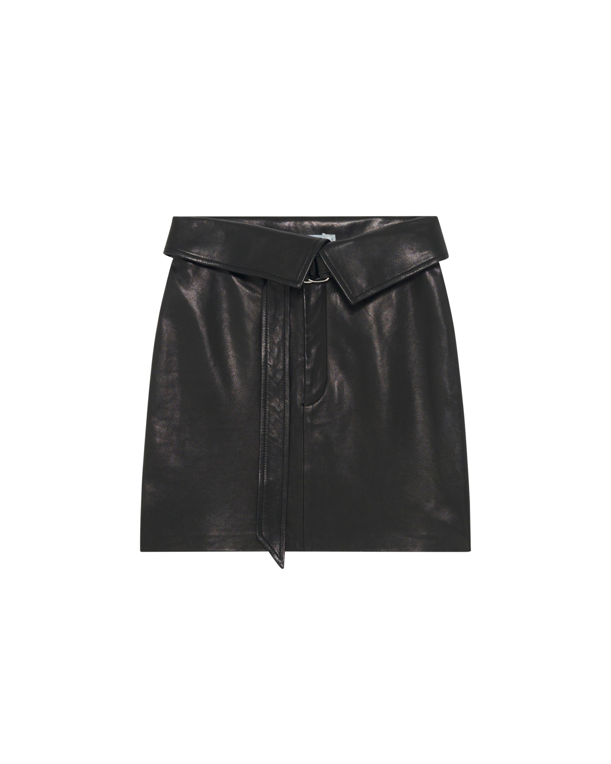 Angelica skirt in leather - Black