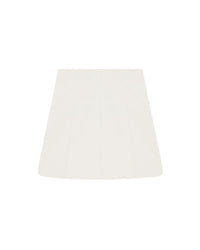 Baila short skirt in leather - Off White